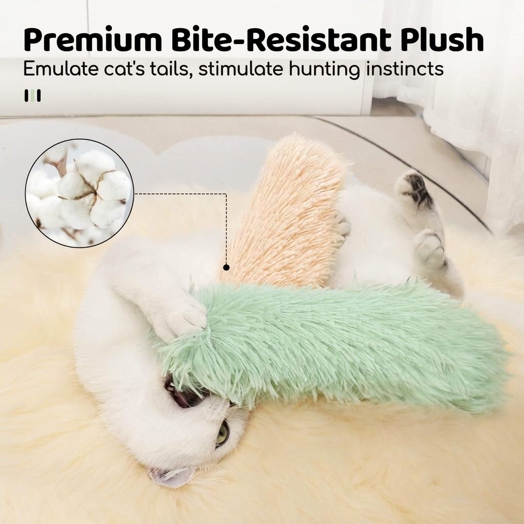 Interactive Catnip Plush Pillow
