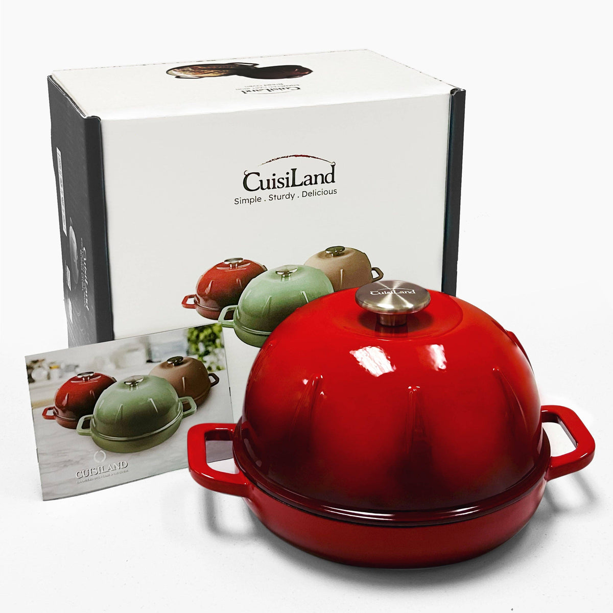 Pre-Seasoned Cast Iron Bread Cloche – Dome Lid Dutch Oven for Artisan Sourdough Baking – Heat-Retaining, Nonstick Bakeware for Crispy Crust & Even Baking – Oven Safe
