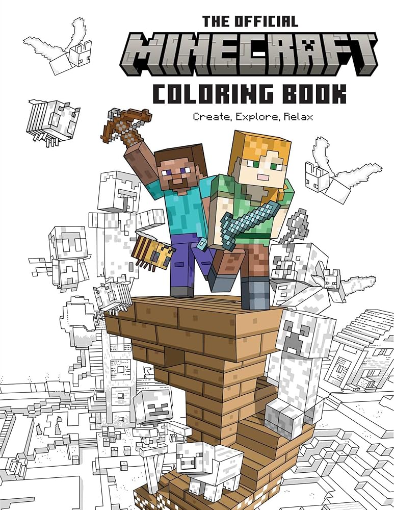 The Official Minecraft Coloring Book: Create, Explore, Relax!: Colorful Storytelling for Advanced Artists (Gaming)