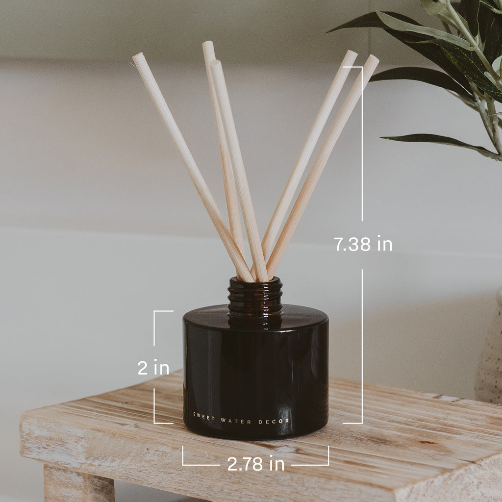 Farmhouse Amber Tinted Glass Jar Reed Diffuser