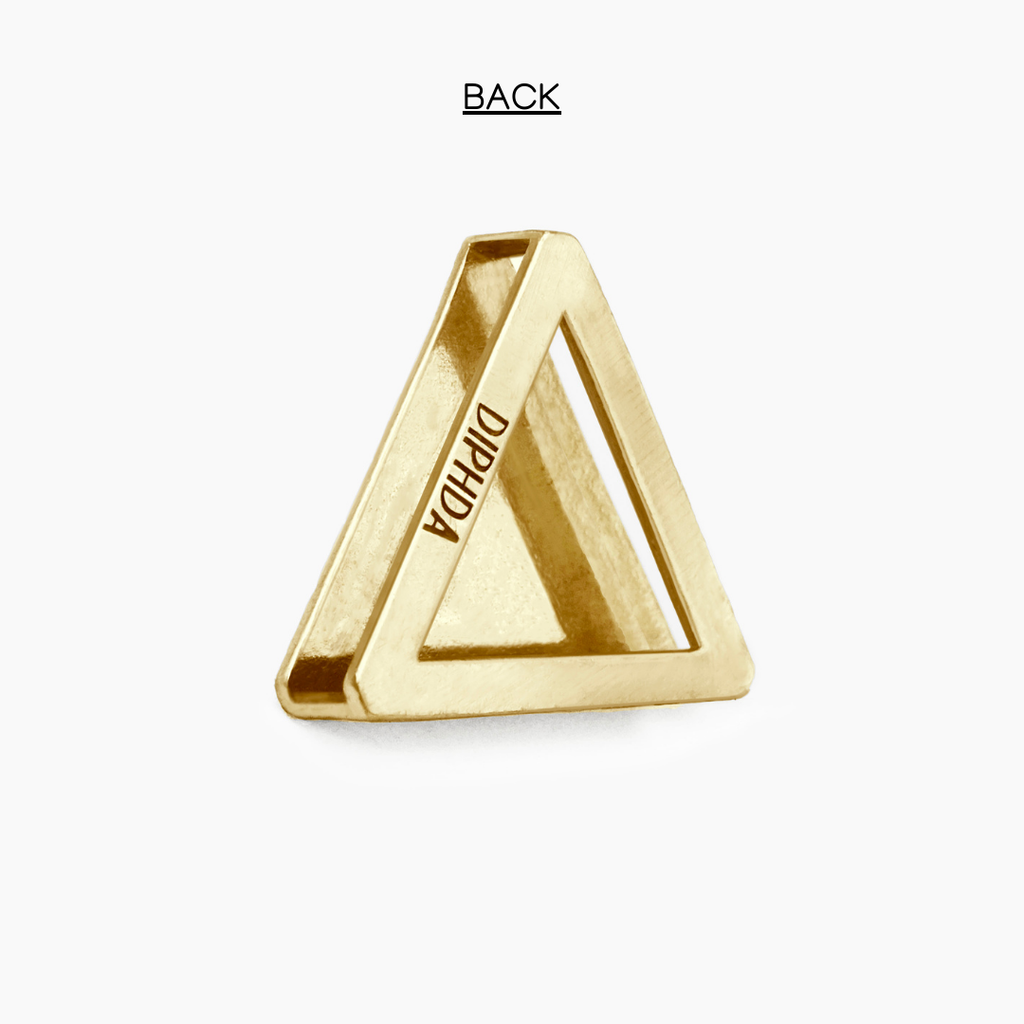 Rose Quartz Triangle Crystal Charm - Gold or Silver | DIPHDA