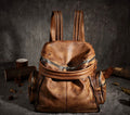 Vintage Leather Women Backpack, School Backpack, Designer Handbags AK10