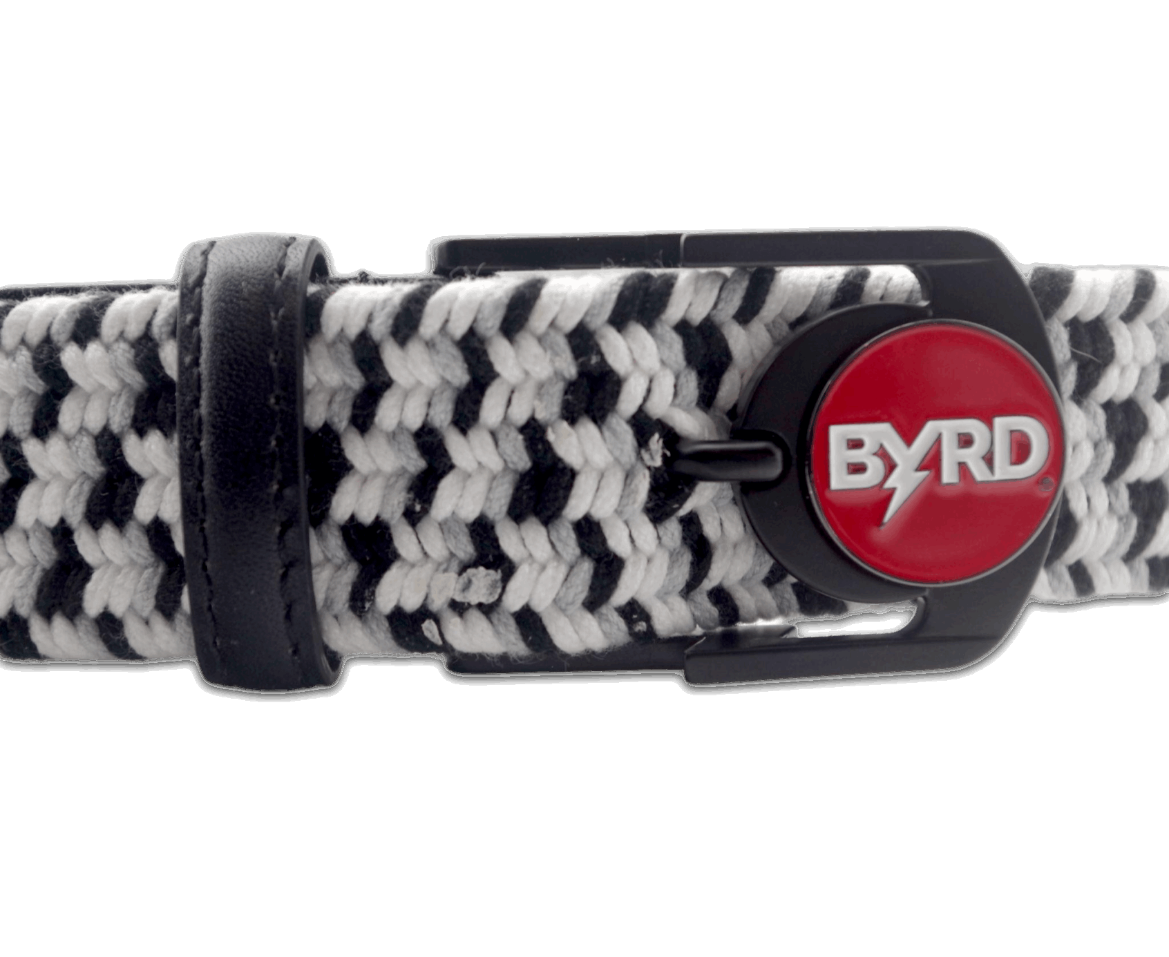 BRAIDED GOLF BELT - Black/Grey/White