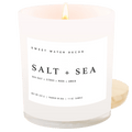 Salt and Sea Soy Candle - White Jar - 11 oz