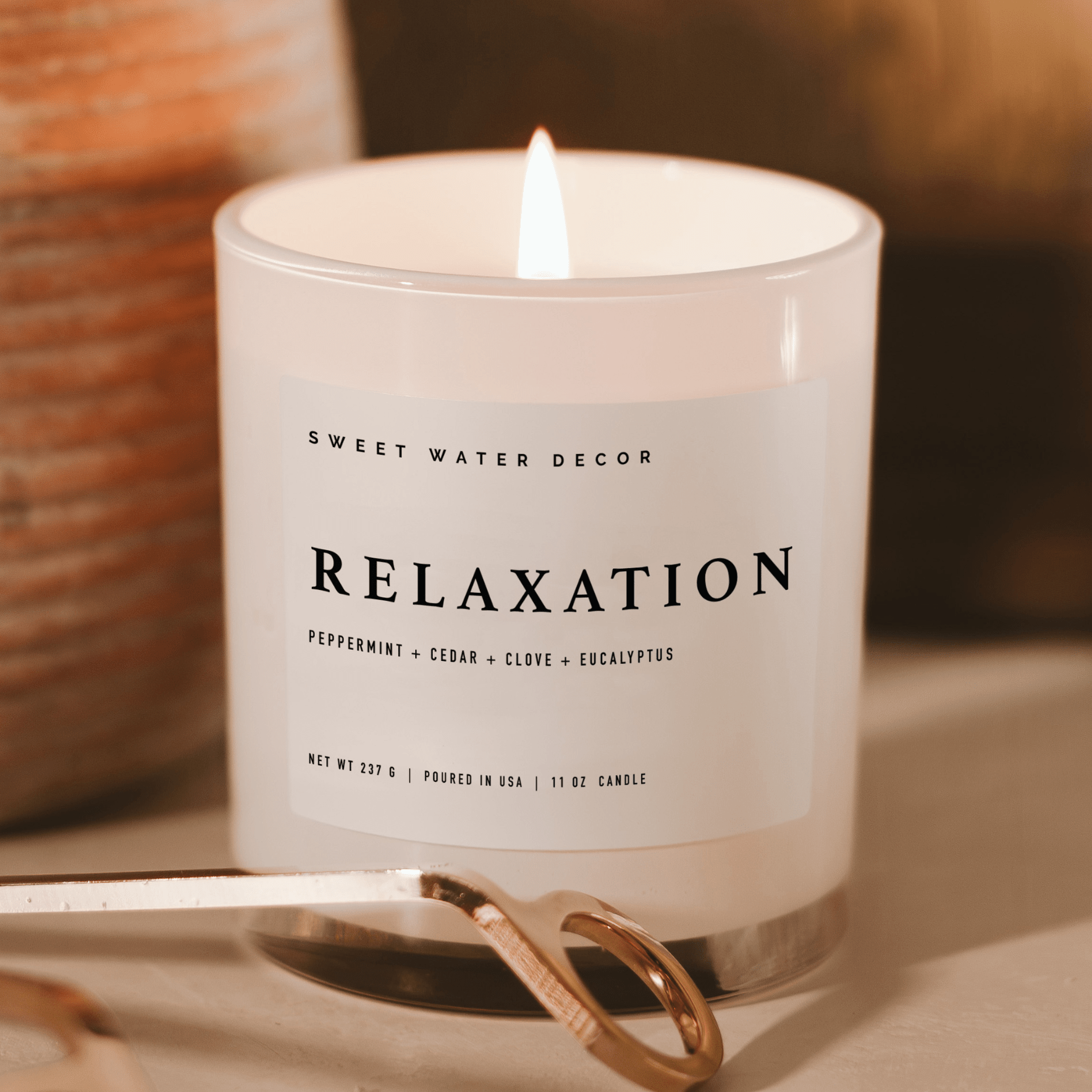 Relaxation Soy Candle - White Jar - 11 oz