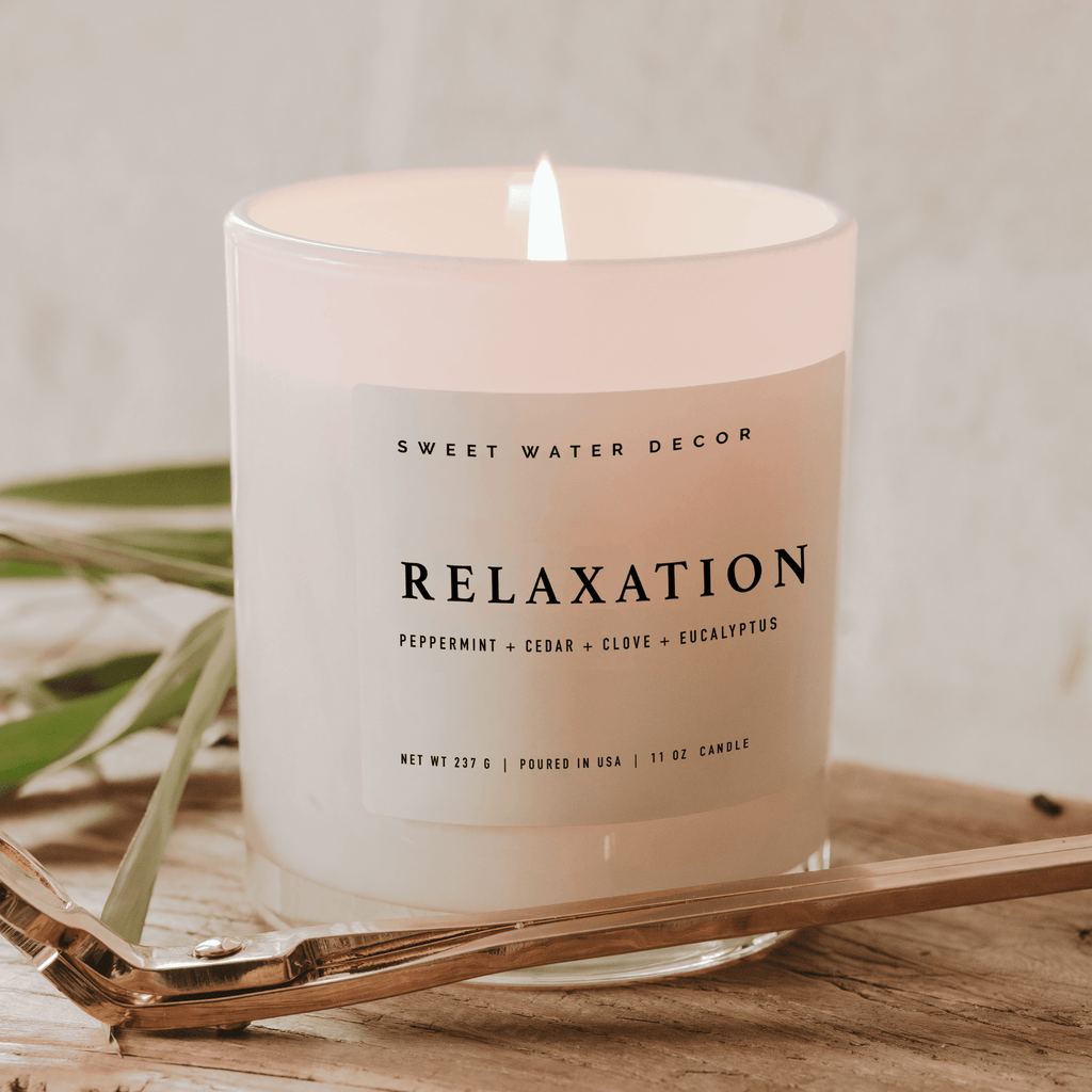 Relaxation Soy Candle - White Jar - 11 oz
