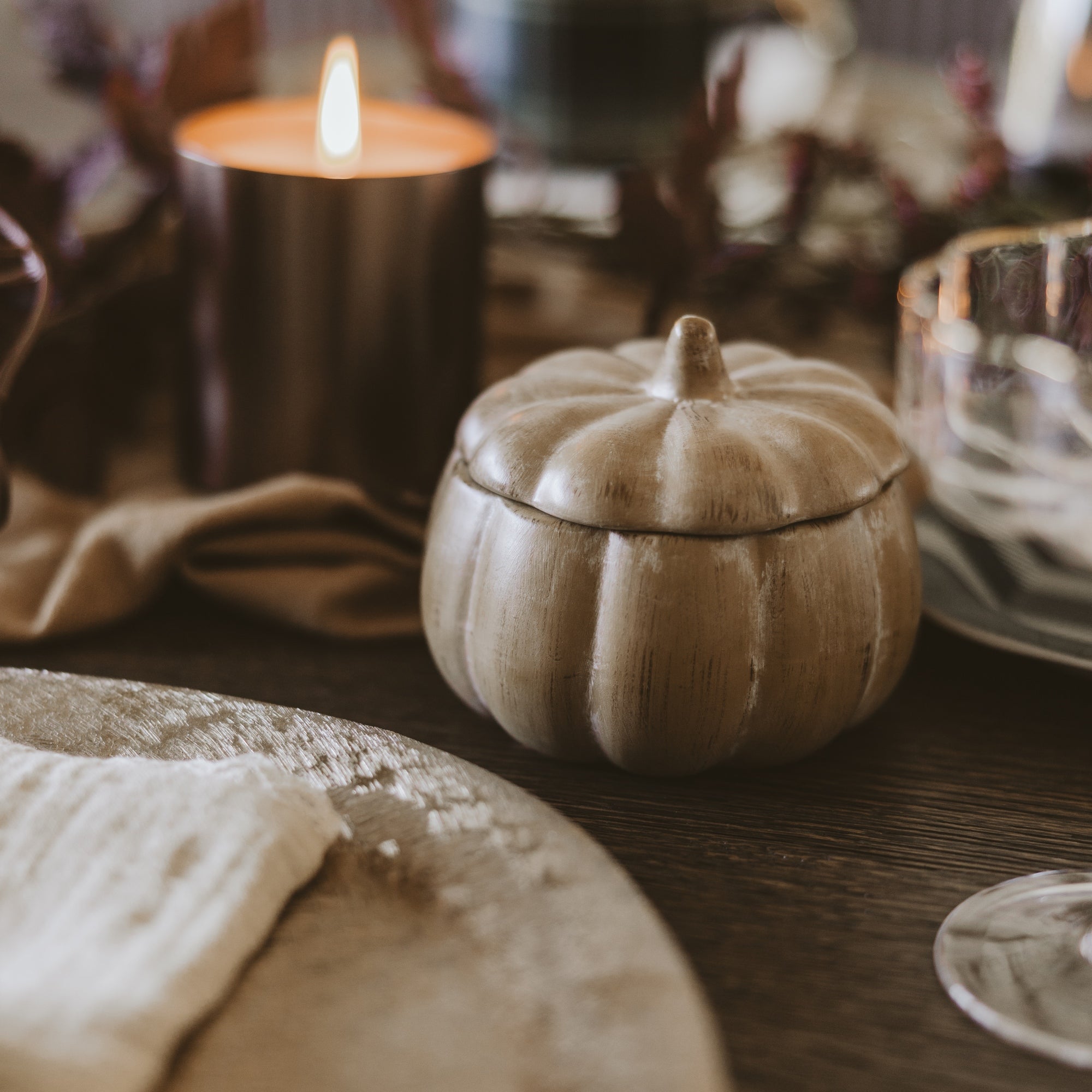 Pumpkin Spice Soy Candle - Ceramic Pumpkin Jar - 8 oz