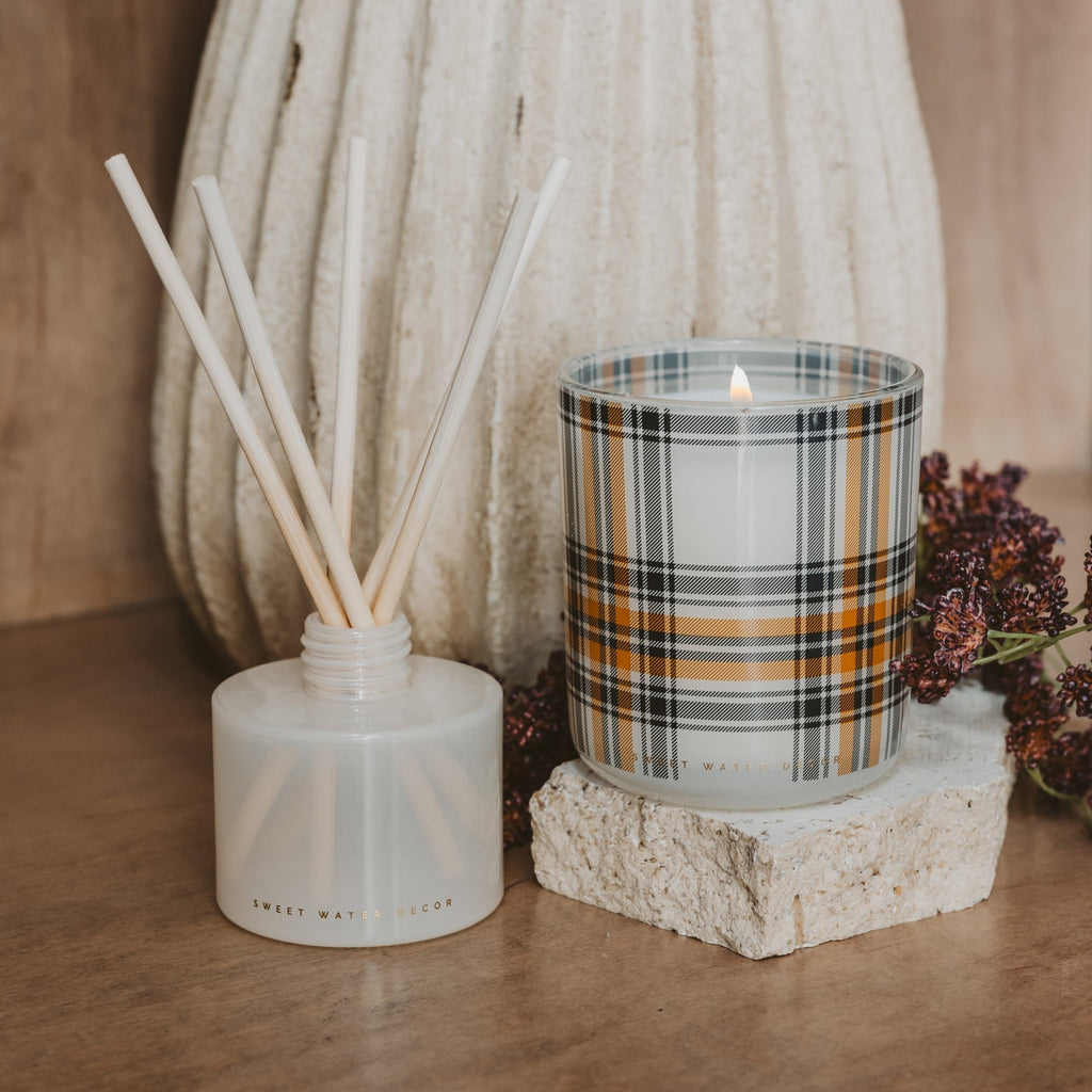 Hello Fall Soy Candle - Boxed Tinted Glass Jar - 12 oz
