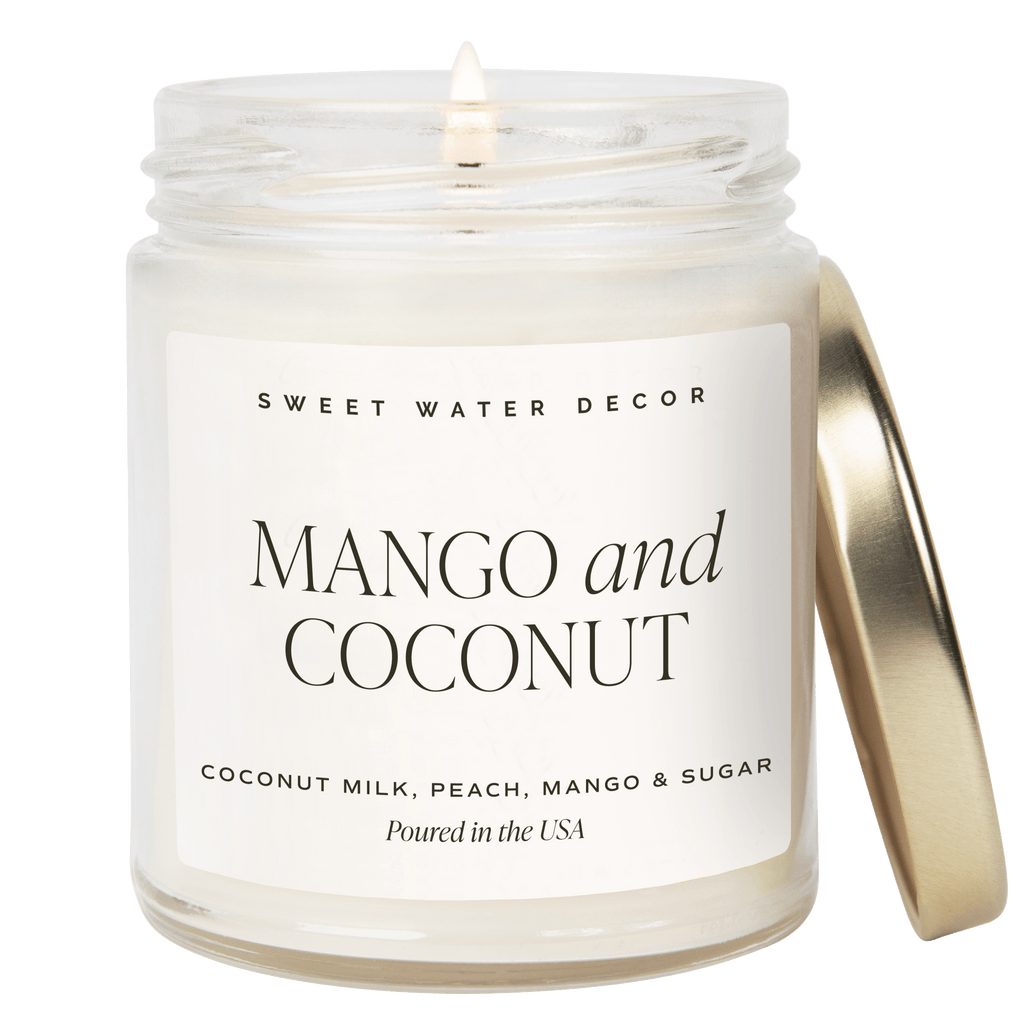 Mango and Coconut Soy Candle - Clear Jar - 9 oz