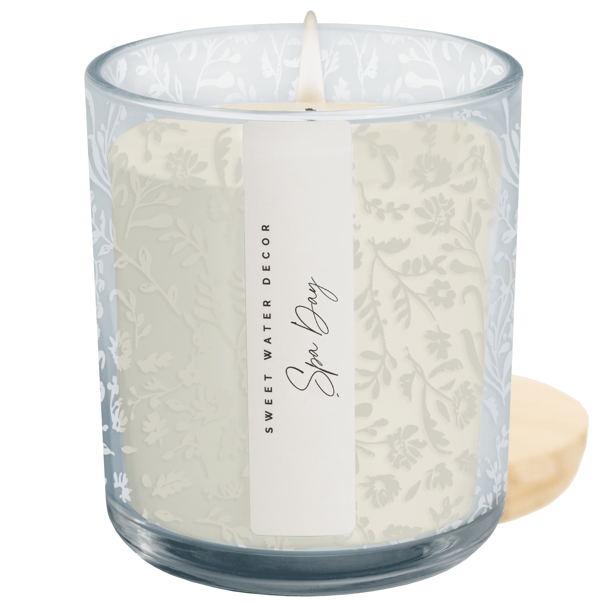Spa Day Soy Candle - Blue Tinted Glass Jar - 12 oz