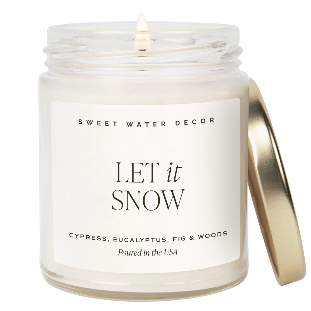 Let It Snow Soy Candle -  Clear 9 oz Jar