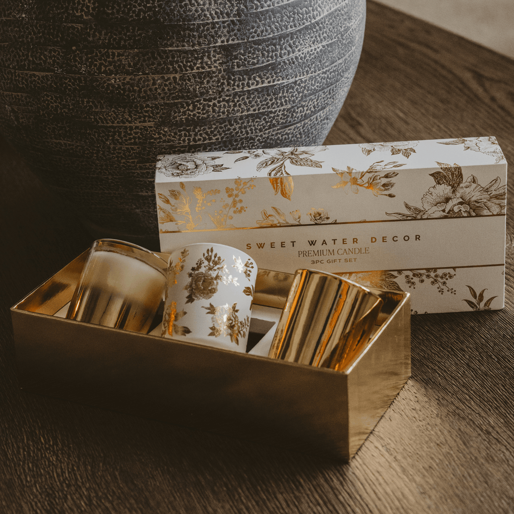 Candle Gift Box Set (Salt and Sea, Island Air, Palo Santo Patchouli)