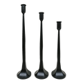 Black Cast Iron Taper Candle Holders