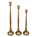 Gold Cast Iron Taper Candle Holders