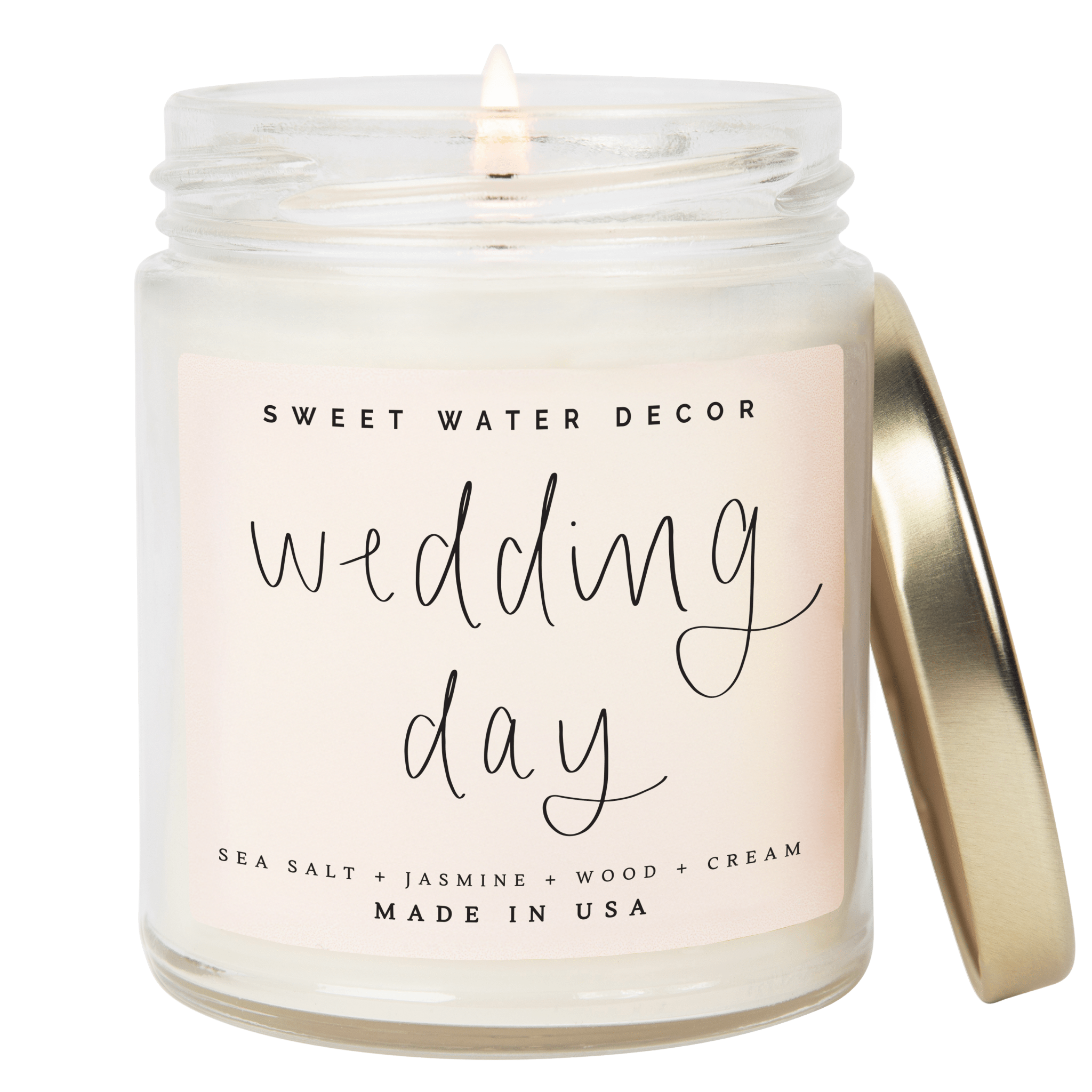 Wedding Day Soy Candle - Clear Jar - 9 oz (Spa Day)