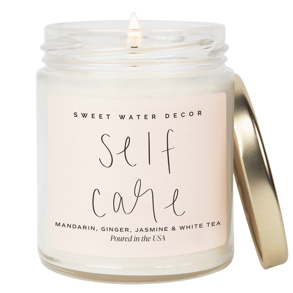 Self Care Soy Candle - Clear Jar - 9 oz