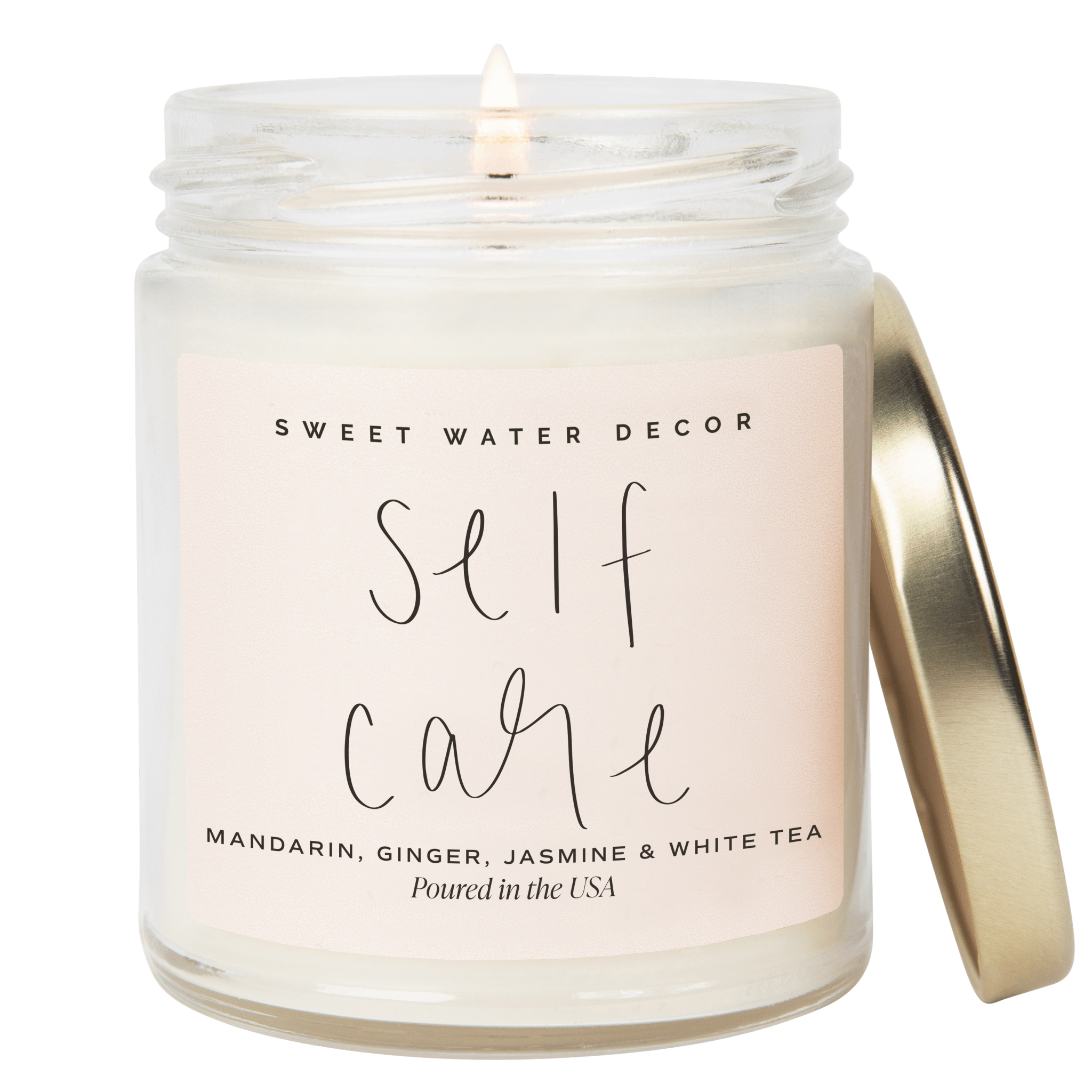 Self Care Soy Candle - Clear Jar - 9 oz