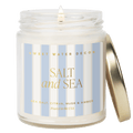Salt and Sea Soy Patterned Candle - Clear Jar - 9 oz