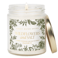 Wildflowers and Salt Soy Patterned Candle - Clear Jar - 9 oz