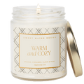 Warm and Cozy Soy Candle - Clear Jar - 9 oz