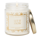Let It Snow Soy Candle - Patterned 9 oz Clear Jar