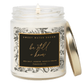 Be Still and Know Soy Candle - Clear Patterned Jar - 9 oz