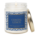 Coastal Lemon Soy Candle - Clear Patterned Jar - 9 oz