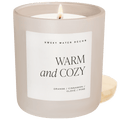 Warm and Cozy Soy Candle - Tan Matte Jar - 15 oz