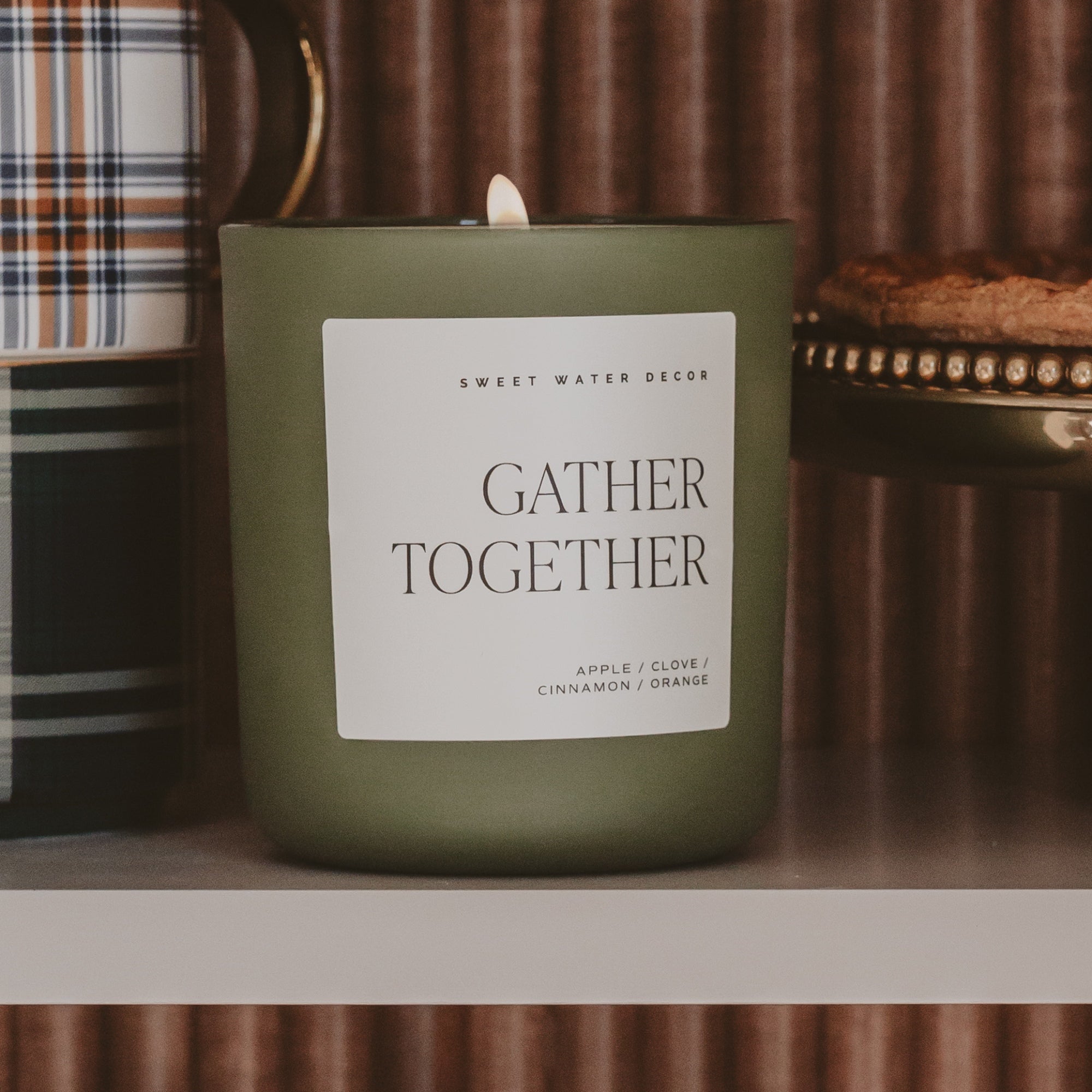 Gather Together Soy Candle - Olive Matte Jar - 15 oz