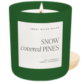 Snow Covered Pines Soy Candle - Green Matte Jar - 15 oz (Fraser Fir)