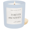 Forever and Always Soy Candle - Blue Matte Jar - 15 oz (Cashmere and Vanilla)