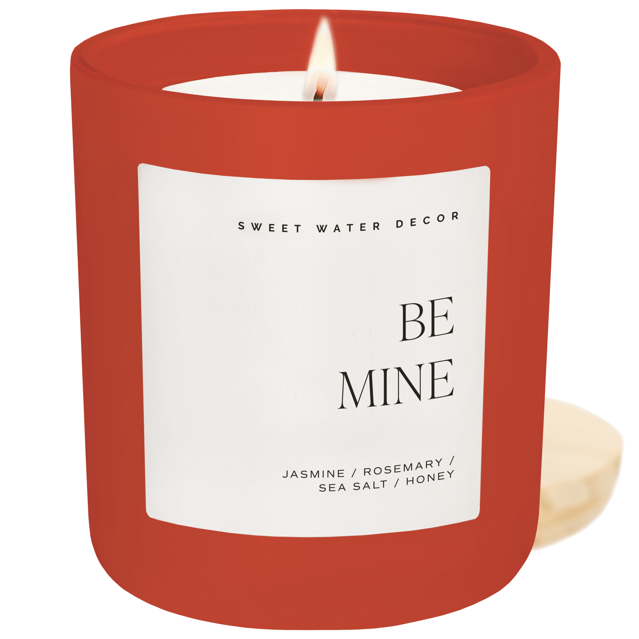 Be Mine Soy Candle - Red Matte Jar - 15 oz (Wildflowers and Salt)