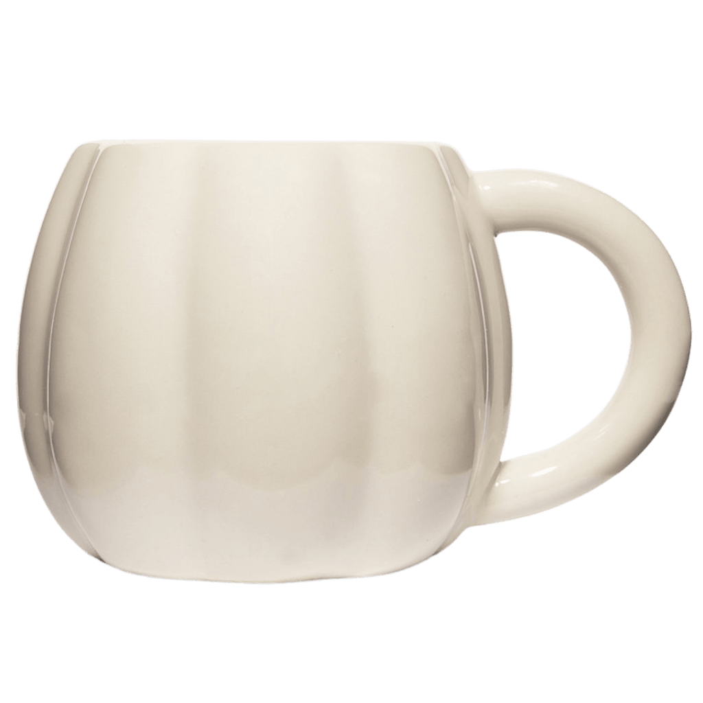 Cream Pumpkin 19 oz Figural Coffee Mug