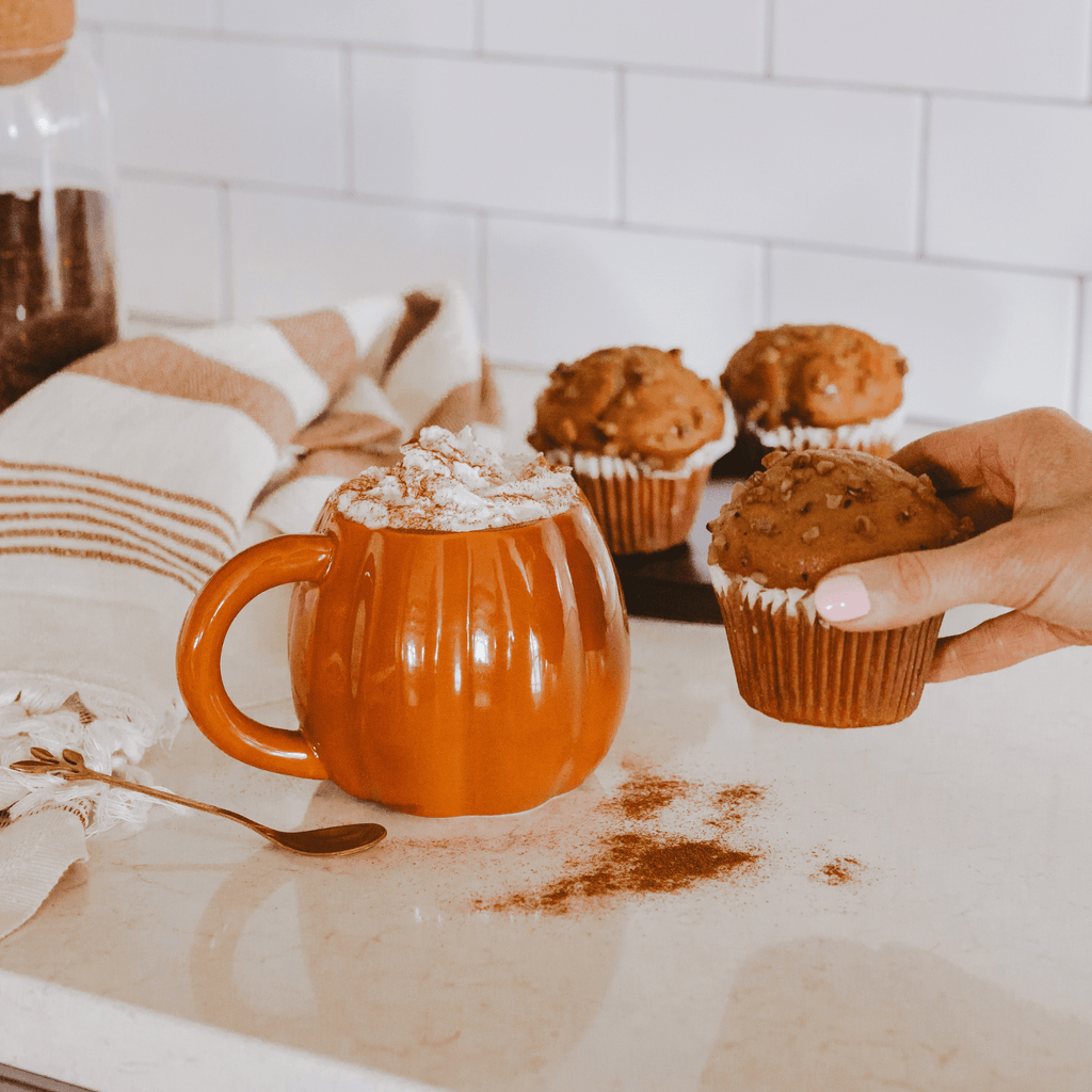 Orange Pumpkin 19 oz Figural Coffee Mug
