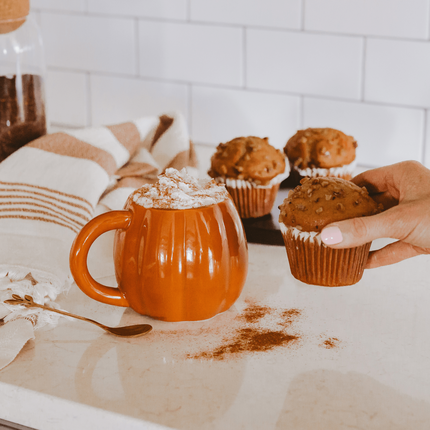 Orange Pumpkin 19 oz Figural Coffee Mug