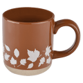 Fall Leaves 14 oz Orange Stoneware Coffee Mug