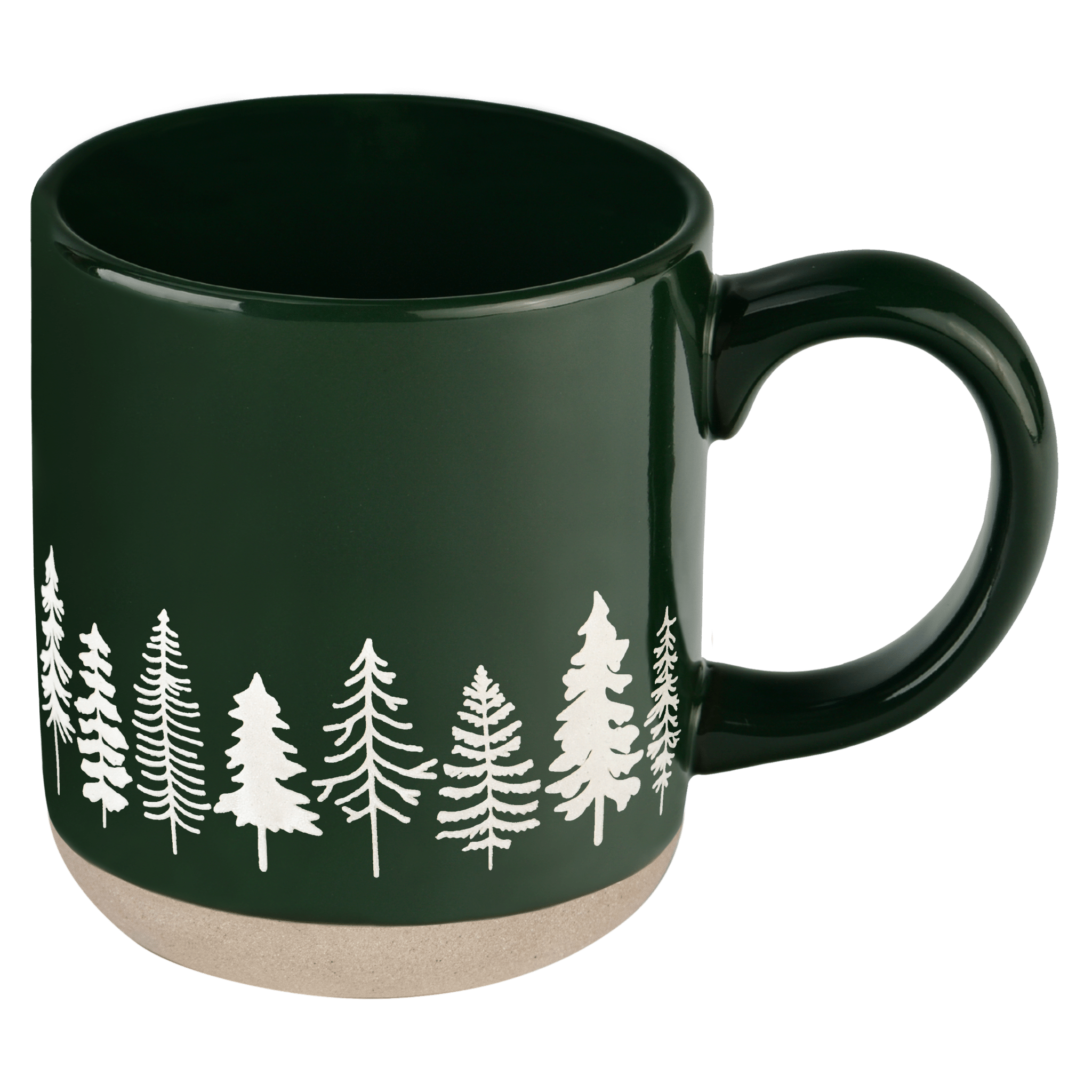 Pine Trees 14 oz Stoneware Coffee Mug