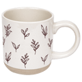 Brown Leaves 14 oz Stoneware Coffee Mug