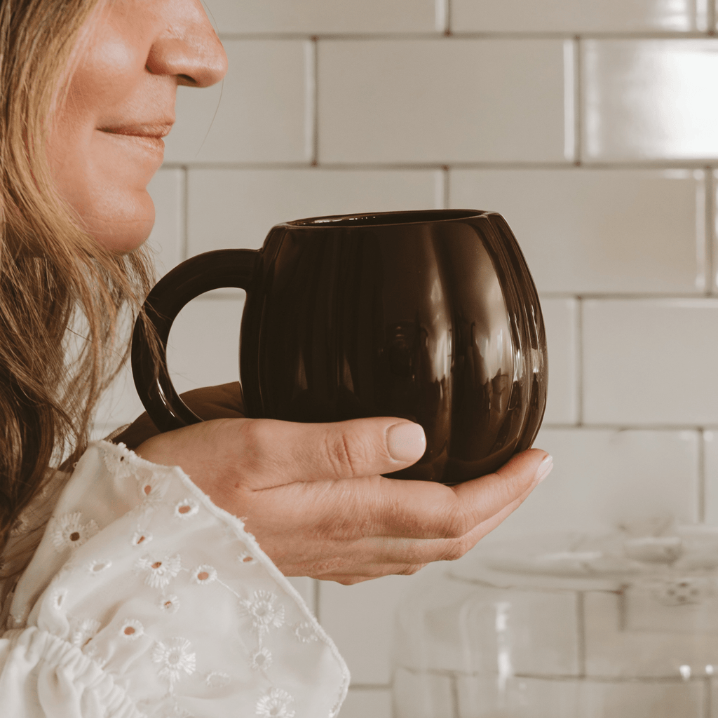 Brown Pumpkin 19 oz Figural Coffee Mug