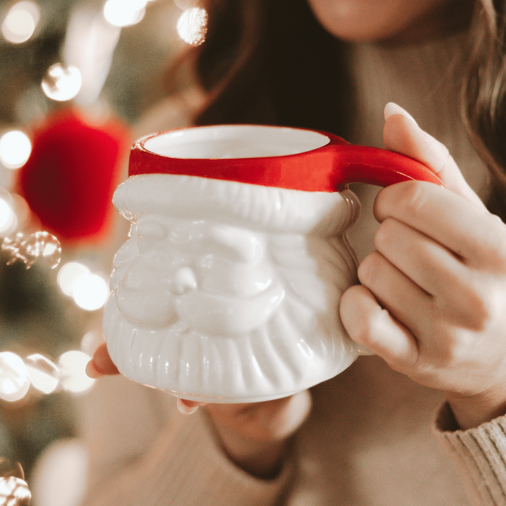Red Hat Santa 19 oz Figural Coffee Mug