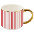 Red Stripe 14 oz Gold Handle Coffee Mug