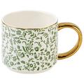 Green Ditsy Floral 14 oz Coffee Mug