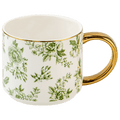 Green Delft 14 oz Coffee Mug