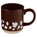Brown Leaves 14 oz Stoneware Coffee Mug