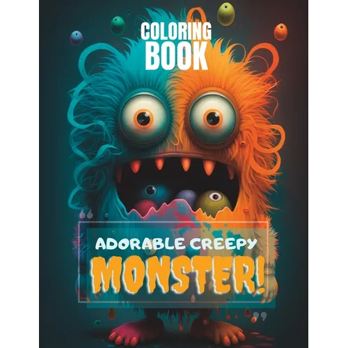 Adorable Creepy Monsters: A 40-page Coloring Book for Kids and Adults - Paperback