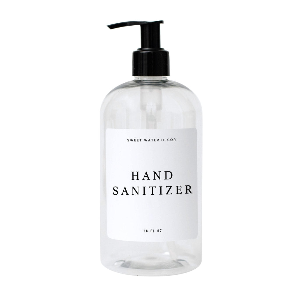 White Text Labels for Plastic and Glass Dispensers
