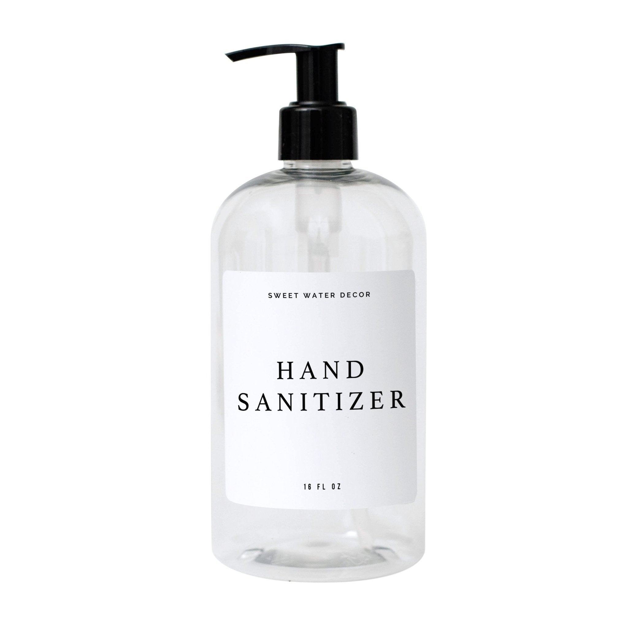 White Text Labels for Plastic and Glass Dispensers
