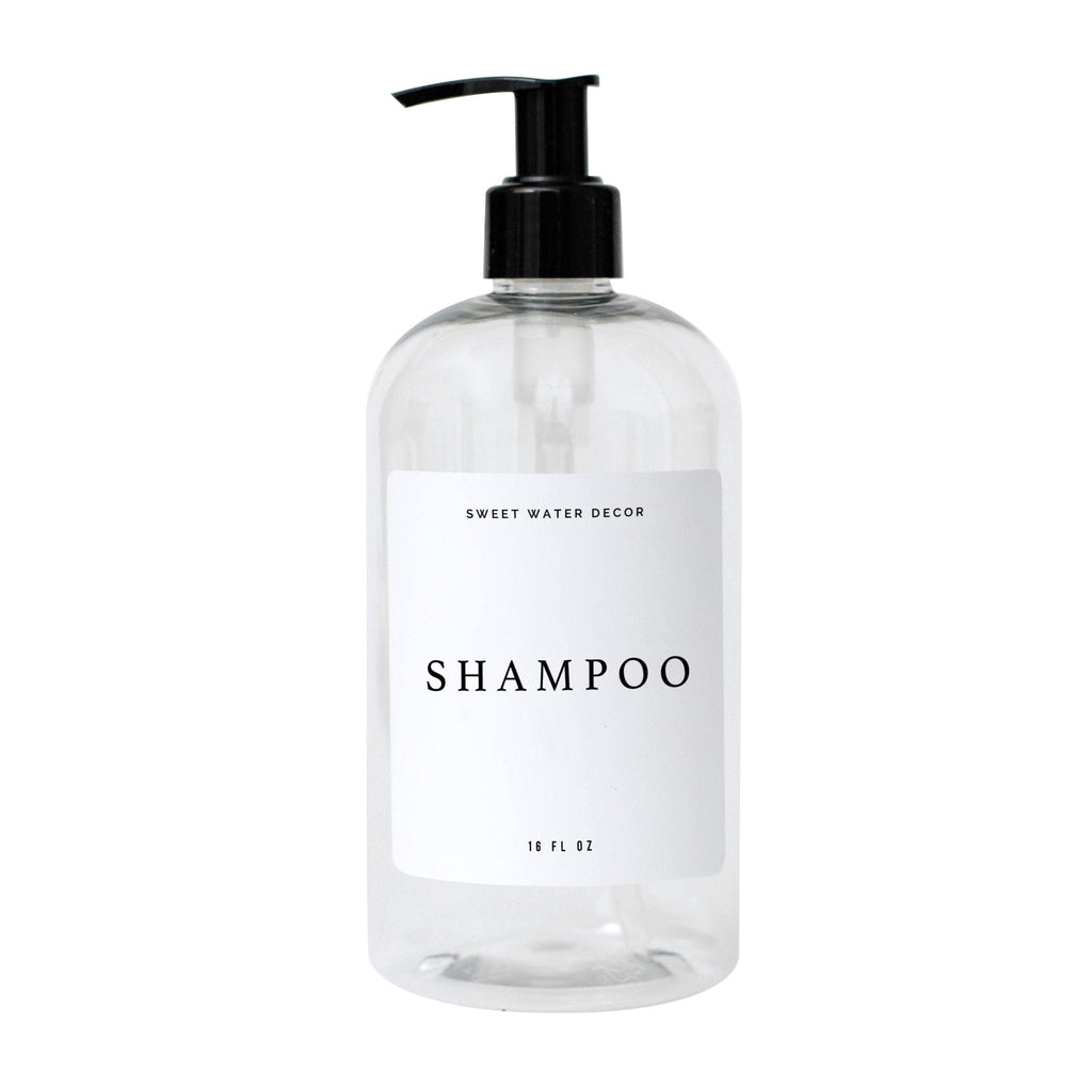 White Text Labels for Plastic and Glass Dispensers