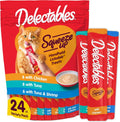 Delectables Squeeze Up Cat Treats Variety Pack, Creamy Puree Tubes