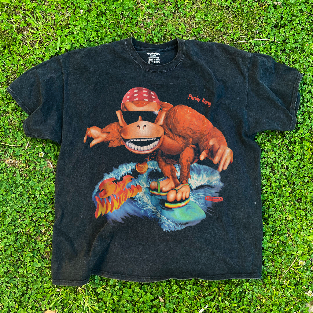 1995 Vintage 'Funky Kong Surf' Promo Black T-Shirt